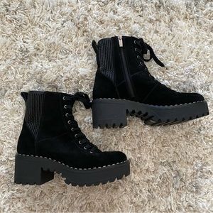 Vince Camuto - Chunky Velvet Boots